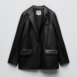 Zara Leather Blazer